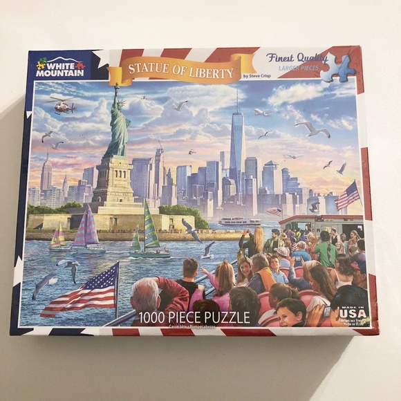 White Mountain Statue of Liberty Steve Crisp Jigsaw Puzzle 1000 pc SEALED - Picture 1 of 3
